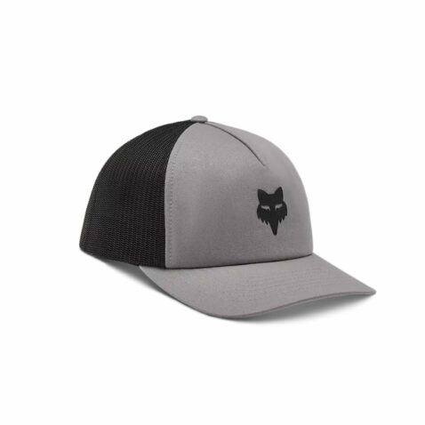 Fox Head Trucker Snapback Hat Steel Grey