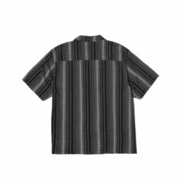 HUF Script Stripe Resort Button Down Short Sleeve Shirt Black