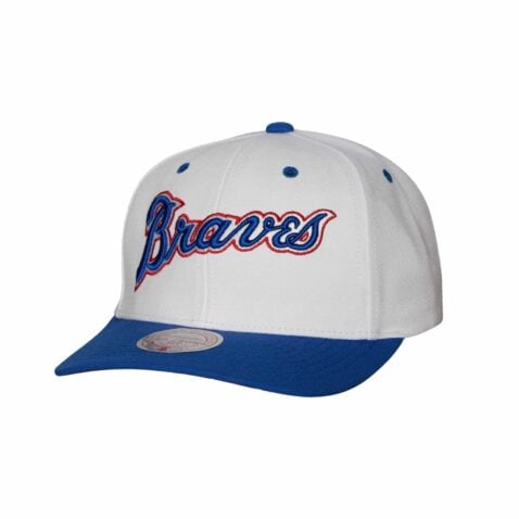 Mitchell & Ness Atlanta Braves Cooperstown Evergreen Pro Snapback Hat White Blue
