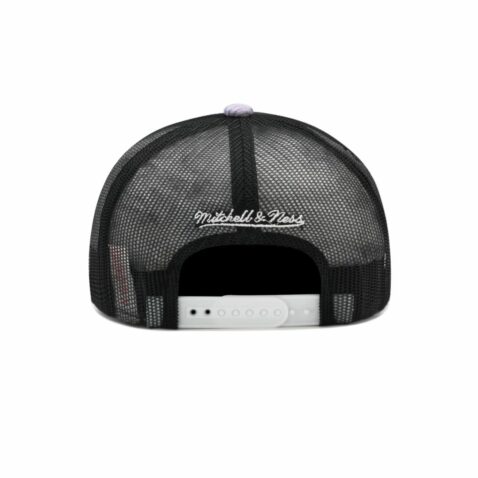 Mitchell & Ness Seattle Mariners Cooperstown Springtime Cord Mesh Trucker Snapback Hat Tie Dye Black - Image 3