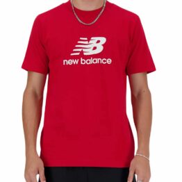 New Balance Sport Essentials Logo Short Sleeve T-Shirt Red