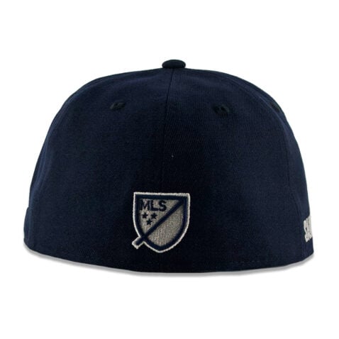 New Era 59Fifty San Diego Football Club SDFC SD Logo Fitted Hat Dark Navy Metallic Silver - Image 5