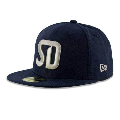 New Era 59Fifty San Diego Football Club SDFC SD Logo Fitted Hat Dark Navy Metallic Silver