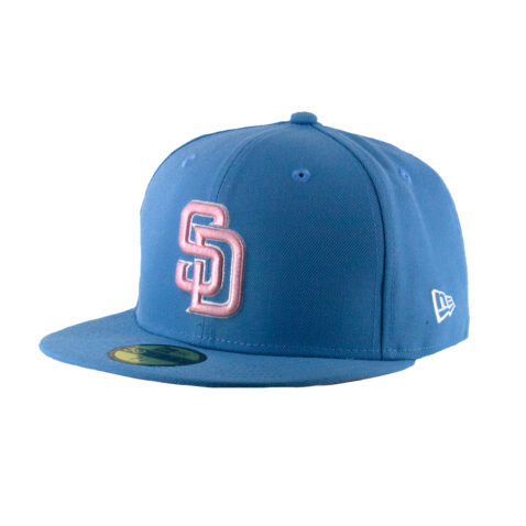 New Era 59Fifty San Diego Padres Color Block Fitted Hat Baby Blue Pink New Era 59Fifty San Diego Padres Color Block Fitted Hat Baby Blue Pink