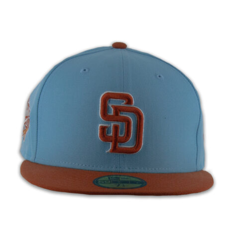 New Era 59Fifty San Diego Padres Color Block Fitted Hat Doscientos Blue Copper - Image 2