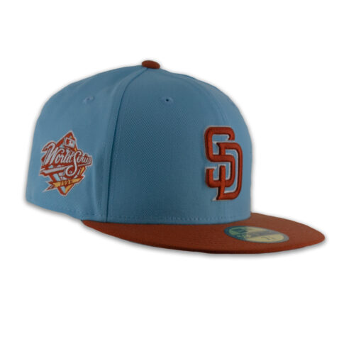 New Era 59Fifty San Diego Padres Color Block Fitted Hat Doscientos Blue Copper - Image 3