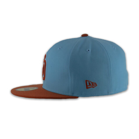 New Era 59Fifty San Diego Padres Color Block Fitted Hat Doscientos Blue Copper - Image 4