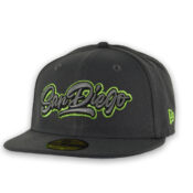 New-Era-59Fifty-San-Diego-Padres-Graffiti-Script-Fitted-Hat-Dark-Graphite-Gray-Neon-Green-Left-Front-.jpg