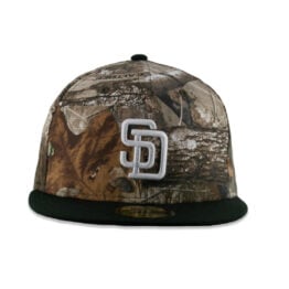 New Era 59Fifty San Diego Padres Two Tone Fitted Hat Realtree Camouflage Black