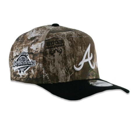New Era 9Forty Atlanta Braves Two Tone A-Frame Snapback Hat Realtree Camouflage Black - Image 3