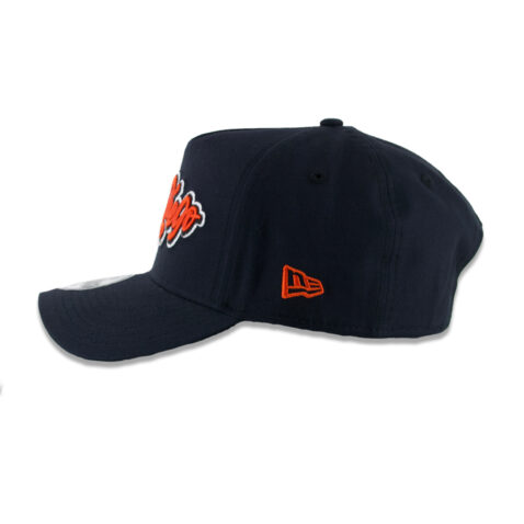 New Era 9Forty San Diego Padres Graffiti Script A-Frame Snapback Hat Dark Navy Orange White - Image 4