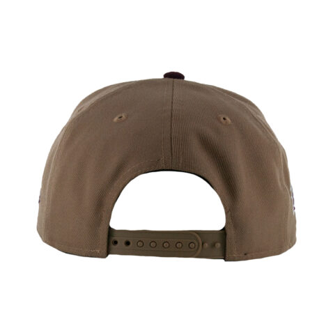 New Era 9Forty San Diego Padres Two Tone A-Frame Snapback Hat Khaki Maroon - Image 5