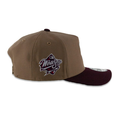 New Era 9Forty San Diego Padres Two Tone A-Frame Snapback Hat Khaki Maroon - Image 6