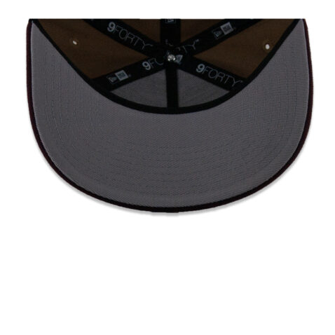 New Era 9Forty San Diego Padres Two Tone A-Frame Snapback Hat Khaki Maroon - Image 7