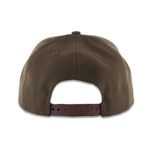 New Era 9Forty San Diego Padres Vintage Script A-Frame Adjustable Snapback Hat Brown Gold - Image 5