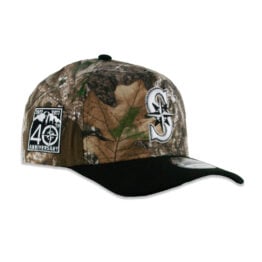 New Era 9Forty Seattle Mariners Two Tone A-Frame Snapback Hat Realtree Camouflage Black