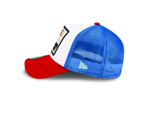 New Era 9Forty USA Eagle Patch Mesh Trucker A-Frame Snapback Hat Red White Blue - Image 4