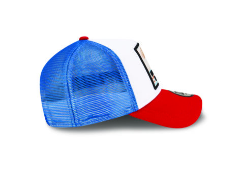 New Era 9Forty USA Eagle Patch Mesh Trucker A-Frame Snapback Hat Red White Blue - Image 6