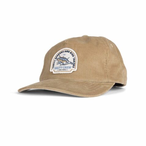 Salty Crew Chaser Cord 5 Panel Snapback Hat Straw