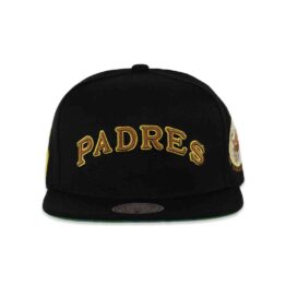 Mitchell & Ness San Diego Padres Triple Play Cooperstown Snapback Hat Black