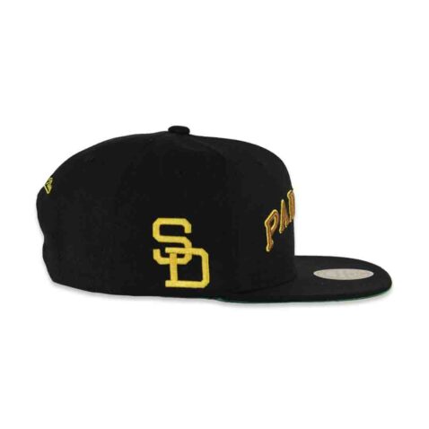Mitchell & Ness San Diego Padres Triple Play Cooperstown Snapback Hat Black - Image 6