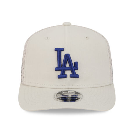 New Era 9Seventy Los Angeles Dodgers Official City Connect Performance Mesh Trucker Snapback Hat Stone White