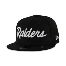 New Era 9Fifty CTO Las Vegas Raiders Script Snapback Hat Black White