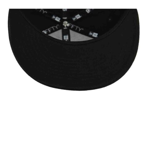 New Era 59Fifty Las Vegas Raiders Script Fitted Hat Black White - Image 7