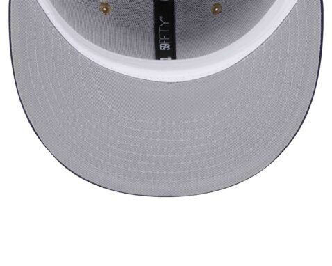 New Era 59Fifty San Diego Padres Classic 8 Bit Wordmark Logo Fitted Hat Wheat Black - Image 7