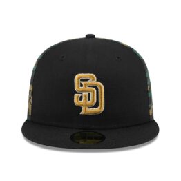 New Era 59Fifty San Diego Padres Fitted Hat Black Gold Digital Camouflage