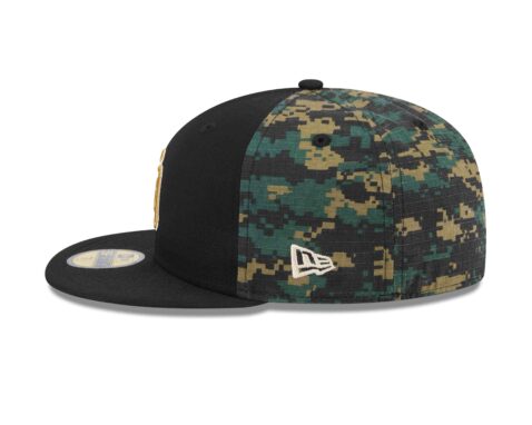 New Era 59Fifty San Diego Padres Fitted Hat Black Gold Digital Camouflage - Image 4