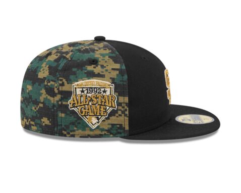 New Era 59Fifty San Diego Padres Fitted Hat Black Gold Digital Camouflage - Image 6