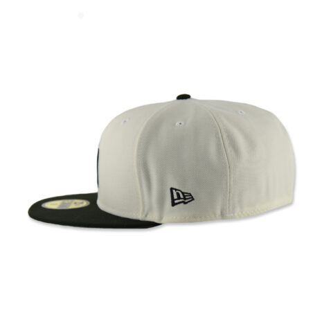 New Era 59Fifty San Diego Padres Two Tone Fitted Hat Chrome White Black - Image 4