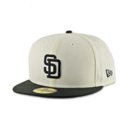 New Era 59Fifty San Diego Padres Two Tone Fitted Hat Chrome White Black