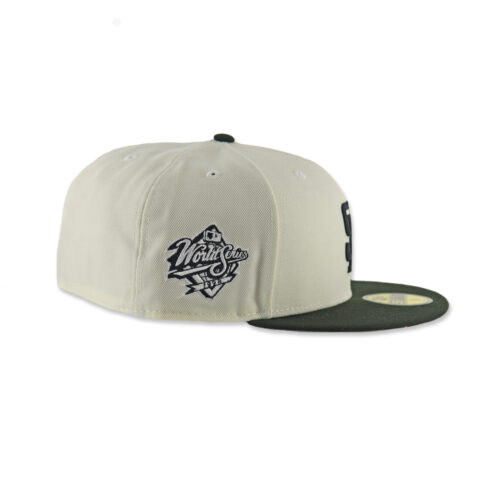 New Era 59Fifty San Diego Padres Two Tone Fitted Hat Chrome White Black - Image 6