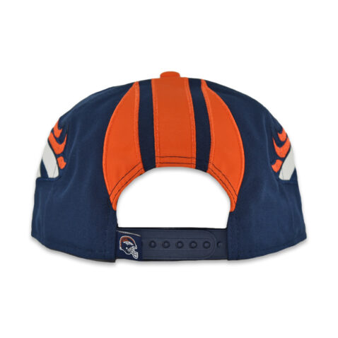 New Era 9Fifty Denver Broncos Helmet Snapback Hat Blue Orange - Image 5