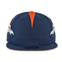 New Era 9Fifty Denver Broncos Helmet Snapback Hat Blue Orange