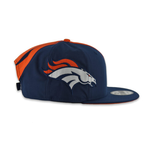 New Era 9Fifty Denver Broncos Helmet Snapback Hat Blue Orange - Image 6