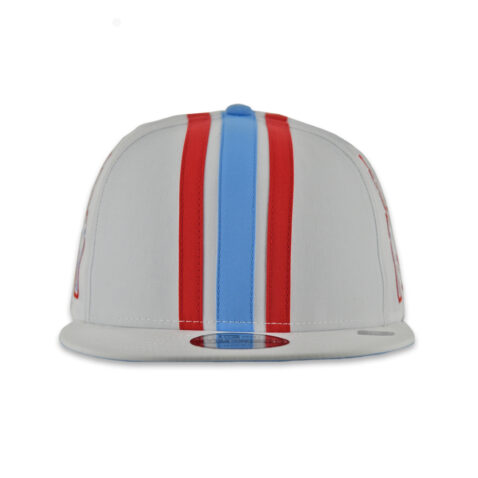 New Era 9Fifty Houston Oilers Helmet Snapback Hat Red White Blue - Image 2