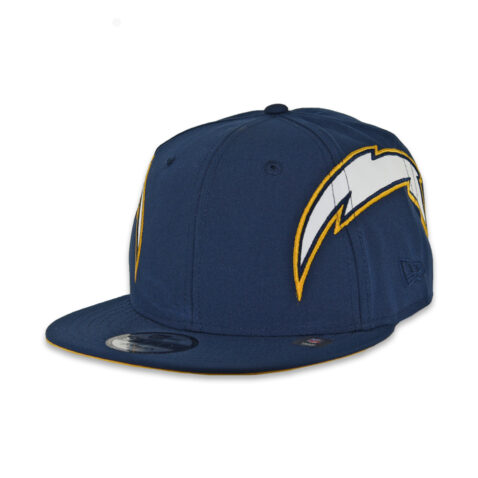 New Era 9Fifty Los Angeles Chargers Helmet Snapback Hat Dark Navy Blue Gold