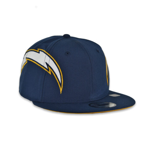 New Era 9Fifty Los Angeles Chargers Helmet Snapback Hat Dark Navy Blue Gold - Image 3