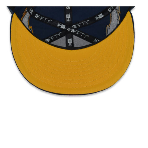 New Era 9Fifty Los Angeles Chargers Helmet Snapback Hat Dark Navy Blue Gold - Image 7