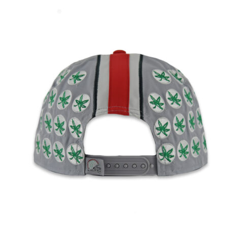 New Era 9Fifty Ohio State Buckeyes Helmet Snapback Hat Gray Scarlet Red - Image 5