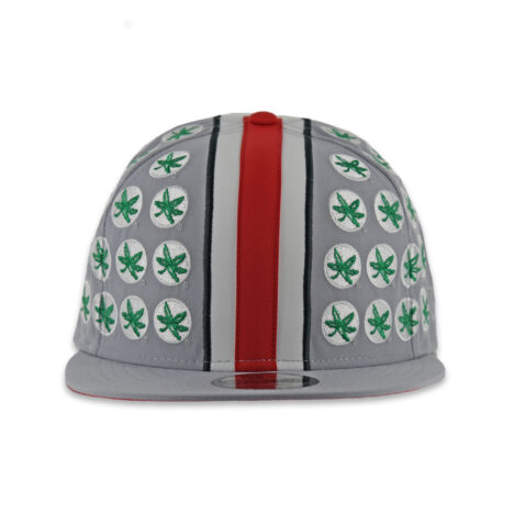New Era 9Fifty Ohio State Buckeyes Helmet Snapback Hat Gray Scarlet Red - Image 2