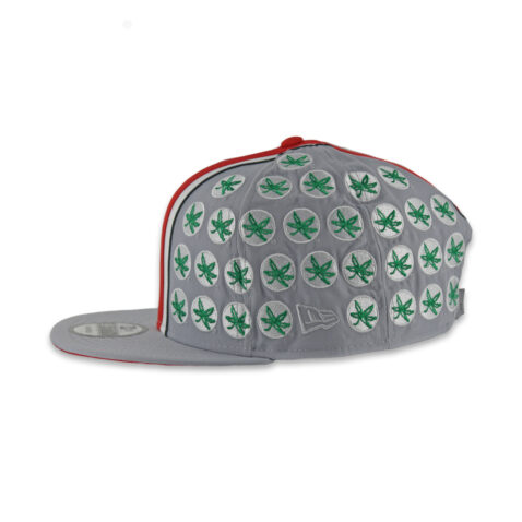 New Era 9Fifty Ohio State Buckeyes Helmet Snapback Hat Gray Scarlet Red - Image 4