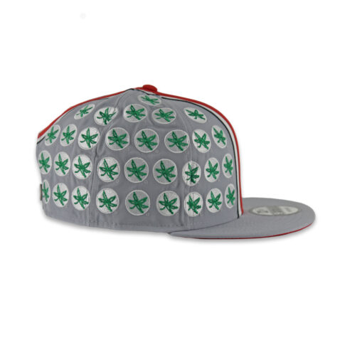 New Era 9Fifty Ohio State Buckeyes Helmet Snapback Hat Gray Scarlet Red - Image 6