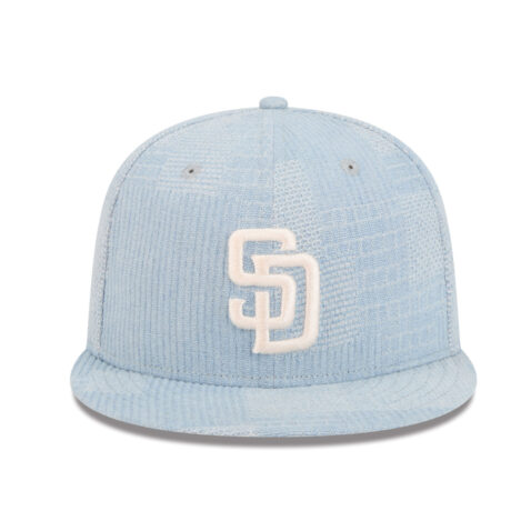 New Era 9Fifty San Diego Padres Denim Patchwork Snapback Hat Blue Denim