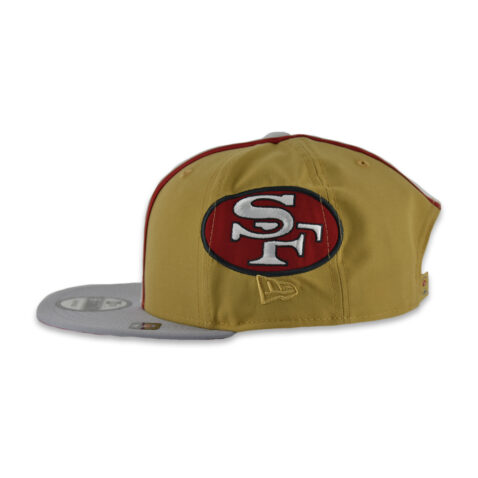 New Era 9Fifty San Francisco 49ers Helmet Snapback Hat Gold Red - Image 4