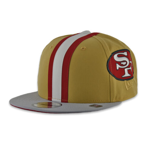 New Era 9Fifty San Francisco 49ers Helmet Snapback Hat Gold Red