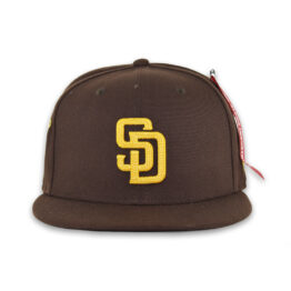 New Era 9Fifty x Alpha Industries San Diego Padres Snapback Hat Brown Gold